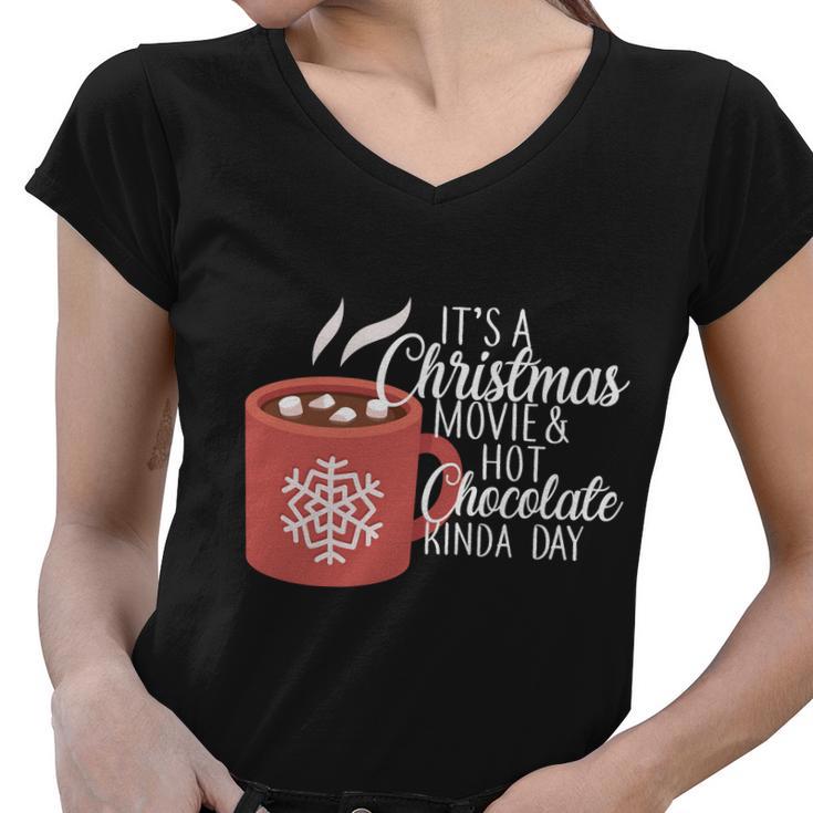 Christmas  Movie And Hot Chocolate Women V-Neck T-Shirt