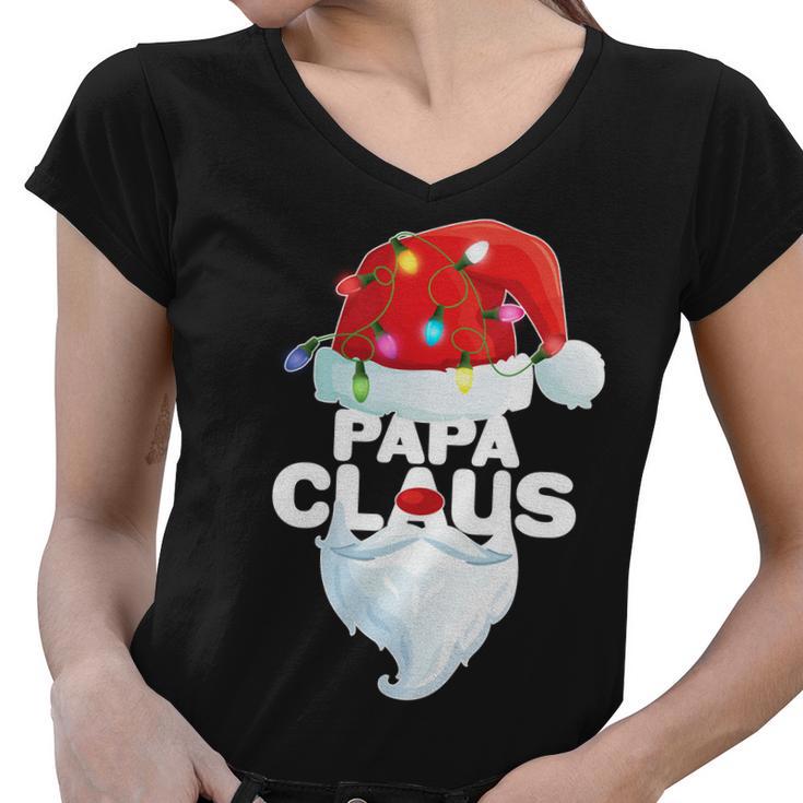 Christmas Papa Claus Tshirt Women V-Neck T-Shirt