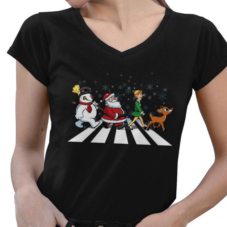Christmas Road Tshirt Women V-Neck T-Shirt