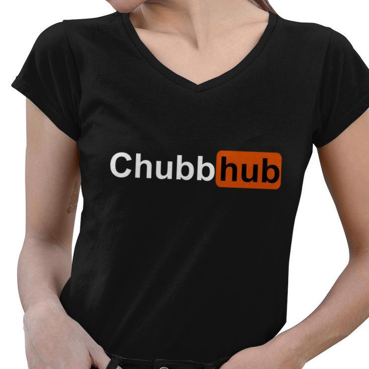 Chubbhub Chubb Hub Funny Tshirt Women V-Neck T-Shirt