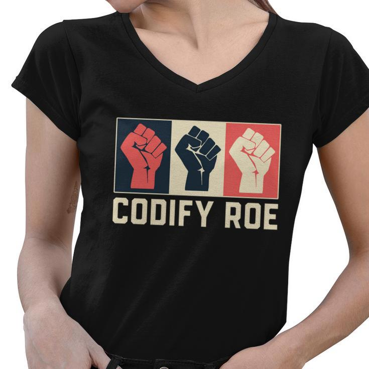 Codify Roe V Wade Feminist Pro Choice Women V-Neck T-Shirt