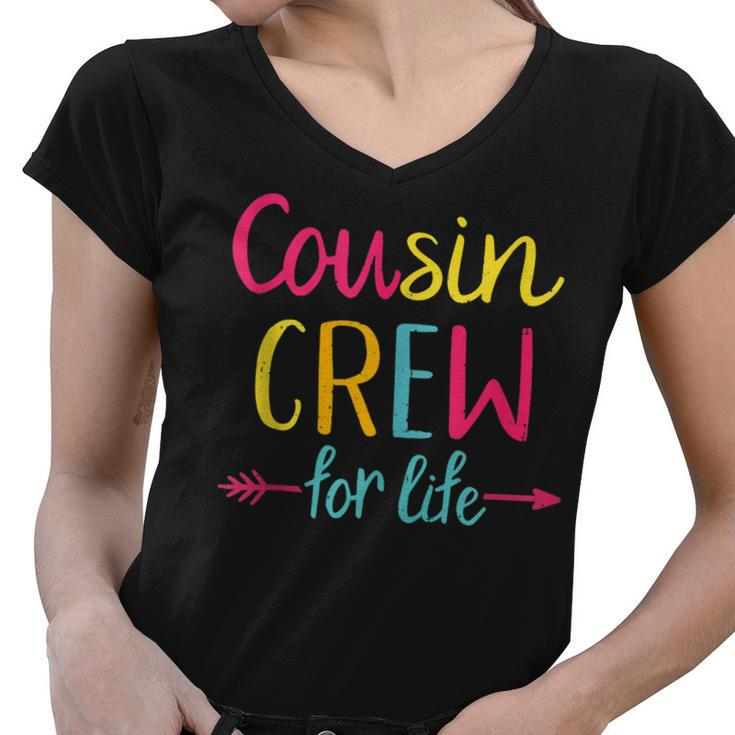 Cousin Crew For Life Family Matching Adult N Kids Funny  Women V-Neck T-Shirt
