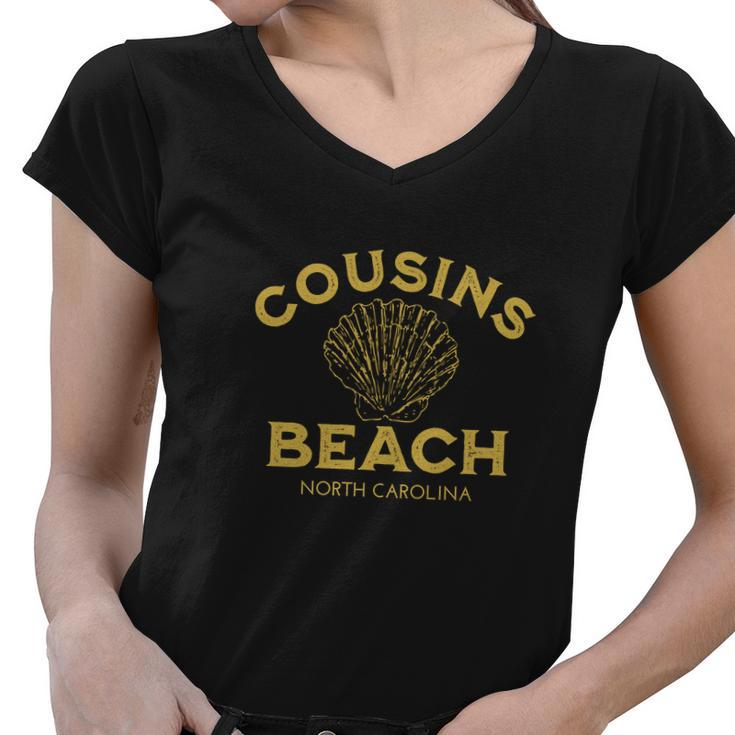 Cousins Beach North Carolina Cousin Beach Women V-Neck T-Shirt