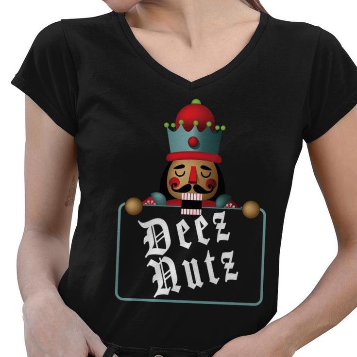 Deezs Nuts Nutcrackers Tshirt Women V-Neck T-Shirt