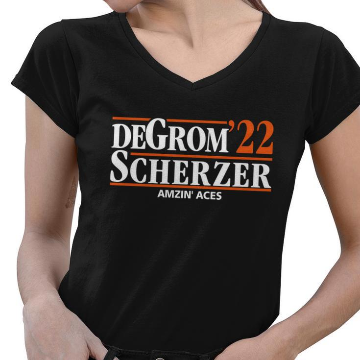 Degrom Scherzer ’ Women V-Neck T-Shirt