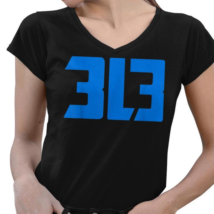 Detroit 313  Women V-Neck T-Shirt