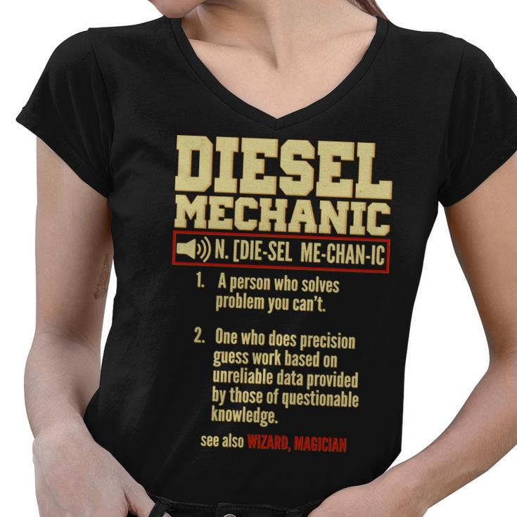 Diesel Mechanic Tshirt Women V-Neck T-Shirt