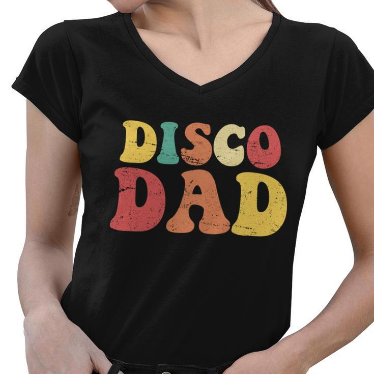 Disco Dad Women V-Neck T-Shirt