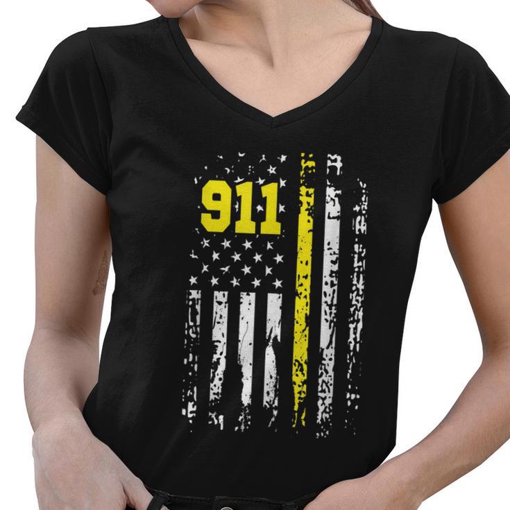 Dispatcher 911 First Responder Usa Dispatcher Gift Women V-Neck T-Shirt