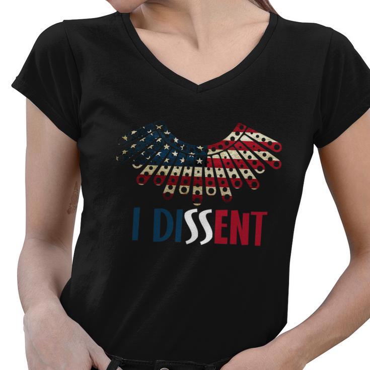 Dissent Shirt I Dissent Collar Rbg For Women Right I Dissent Women V-Neck T-Shirt