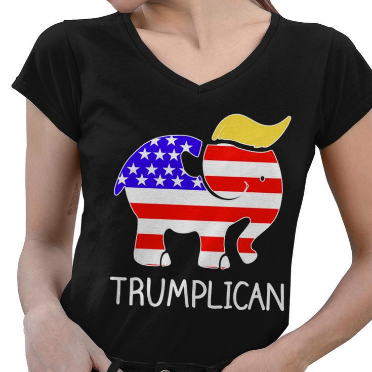 Donald Trump Trumplican 2020 Election Tshirt Women V-Neck T-Shirt