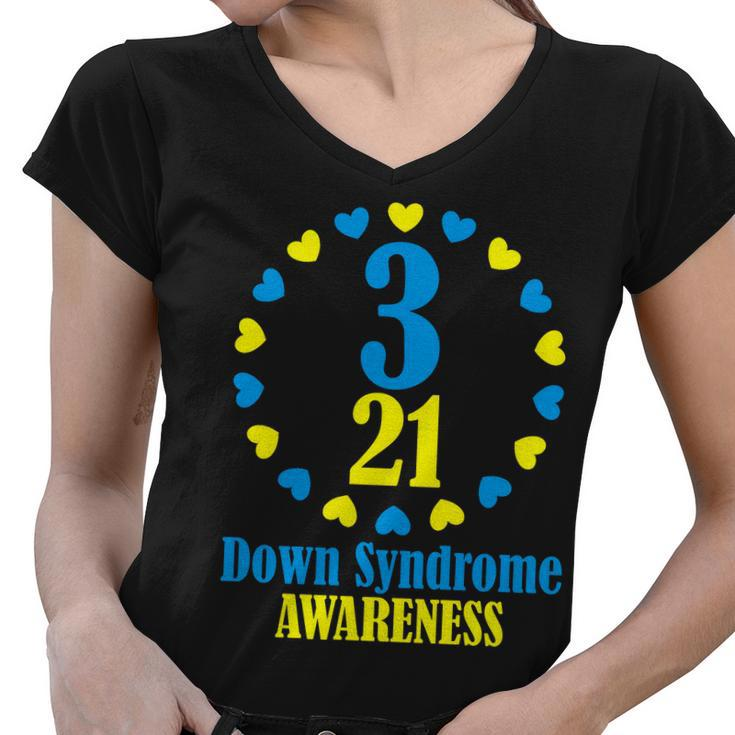 Down Syndrome Awareness V3 Women V-Neck T-Shirt