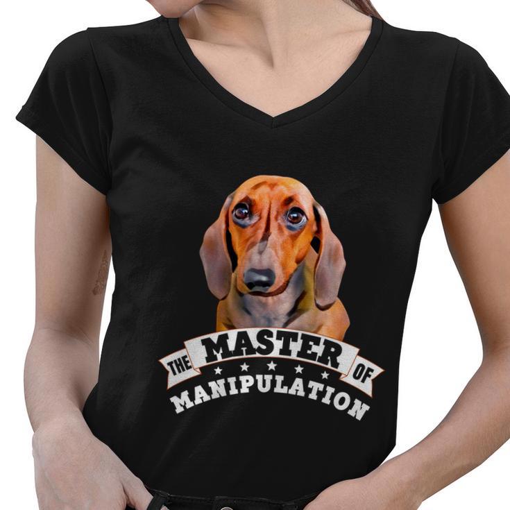 Doxie Wiener Dog Lover Pet Dad Mom Funny Dachshund Gift Women V-Neck T-Shirt