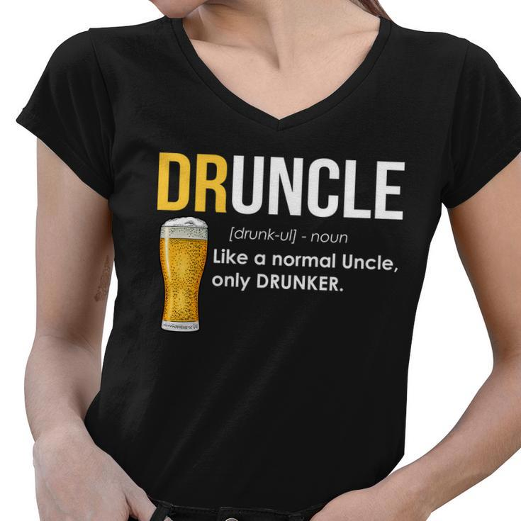 Druncle Like A Normal Uncle Only Drunker Tshirt Women V-Neck T-Shirt
