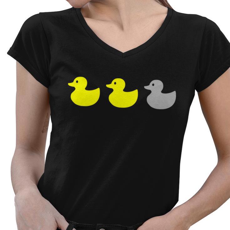 Duck Duck Grey Tshirt Women V-Neck T-Shirt