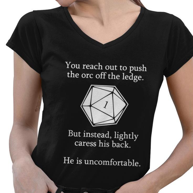Dungeons And Dragons Shirt D20 Roll Funny Tshirt Women V-Neck T-Shirt