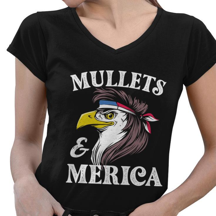 Eagle Mullet 4Th Of July Usa American Flag Merica Funny Great Gift Women V-Neck T-Shirt