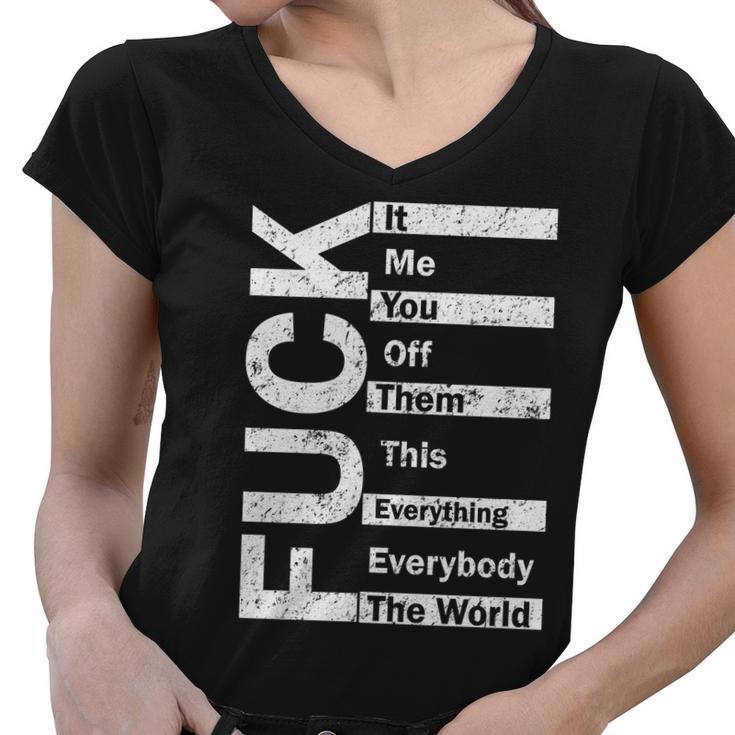 F The World Tshirt Women V-Neck T-Shirt