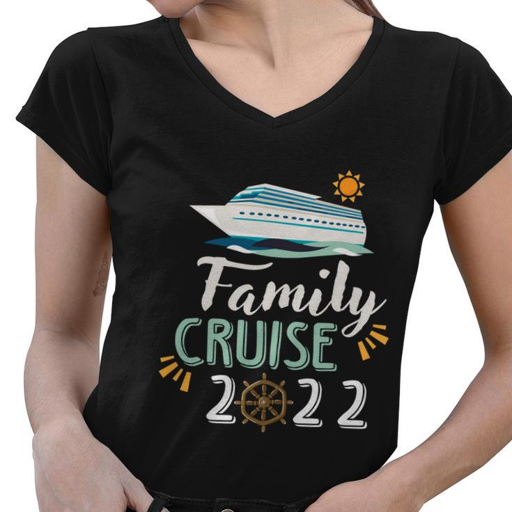 Family Cruise 2022 Cruise Boat Trip Family Matching 2022 Gift Women V-Neck T-Shirt
