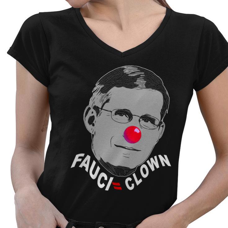 Fauci The Clown Tshirt Women V-Neck T-Shirt