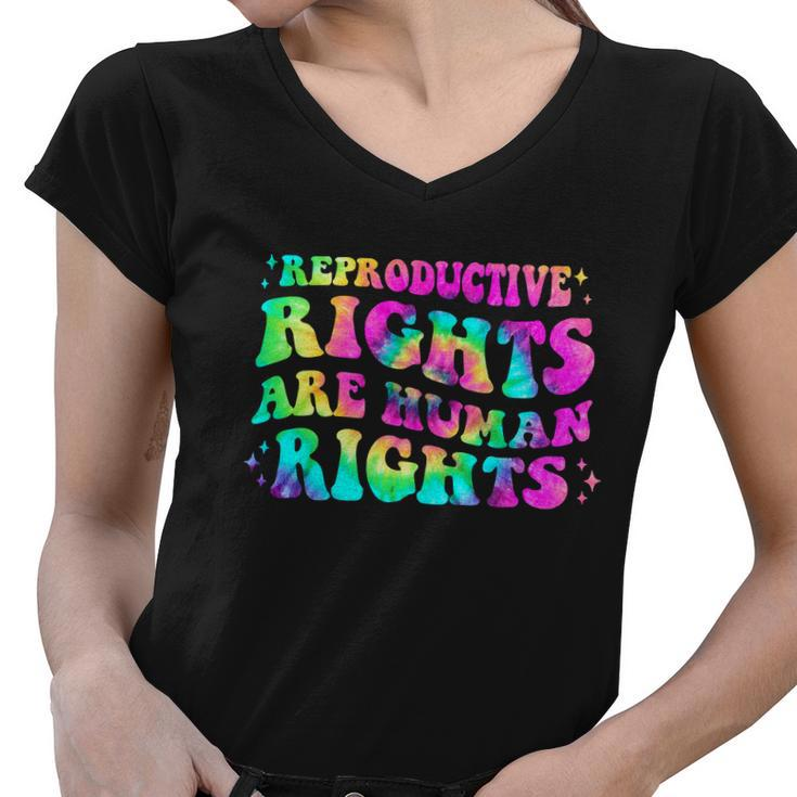 Feminist Aesthetic Reproductive Rights Are Human Rights Women V-Neck T-Shirt