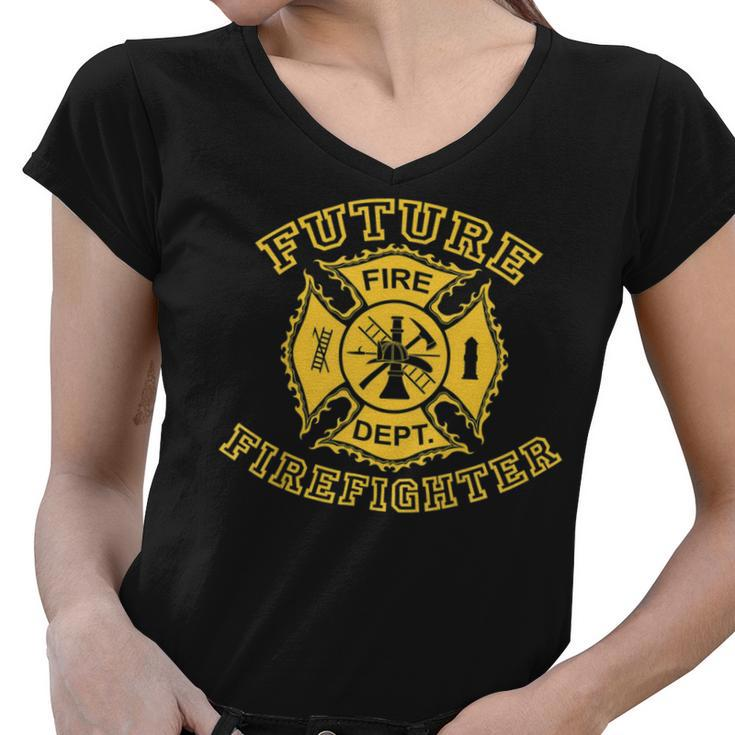 Firefighter Future Firefighter Women V-Neck T-Shirt