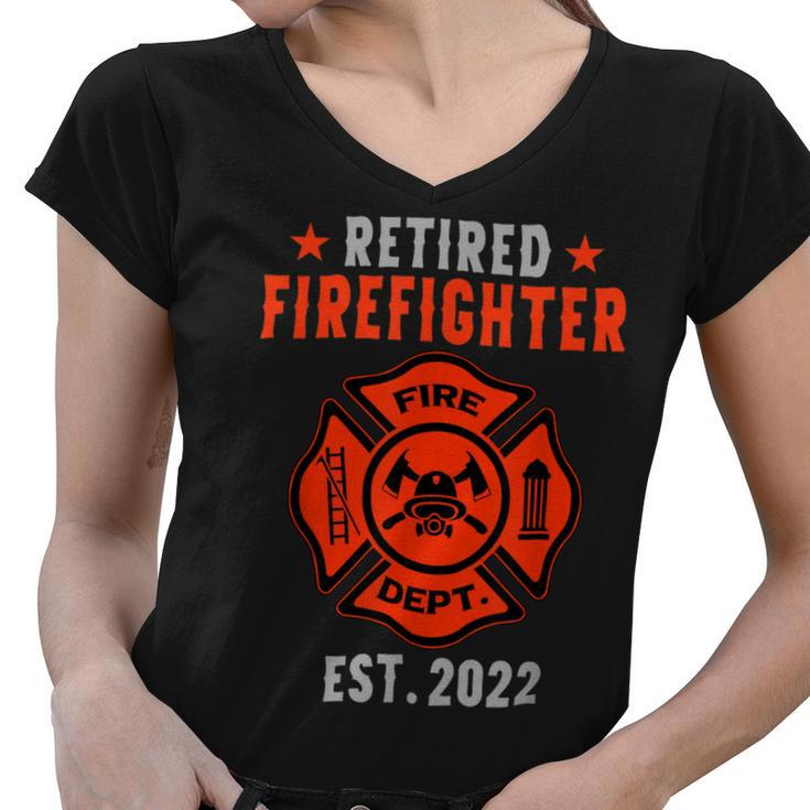 Firefighter Retired Firefighter  V2 Women V-Neck T-Shirt