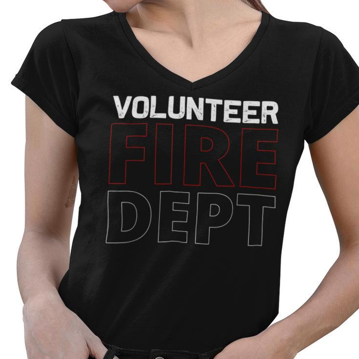 Firefighter Volunteer Firefighter Fire Rescue Department Fireman V3 Women V-Neck T-Shirt