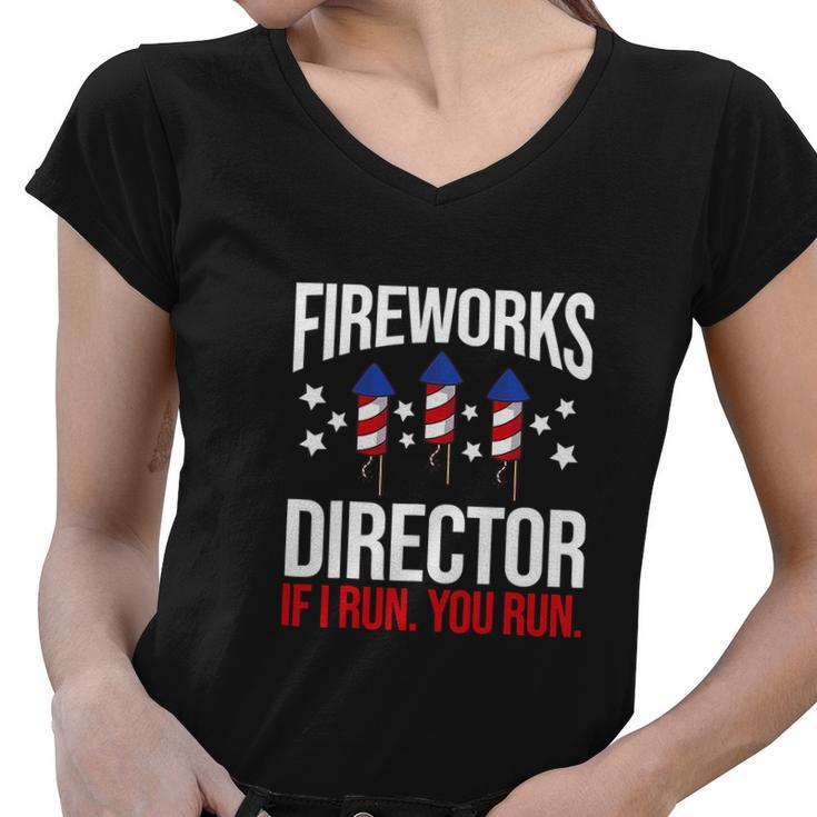 Firework Director Technician I Run You Run V2 Women V-Neck T-Shirt