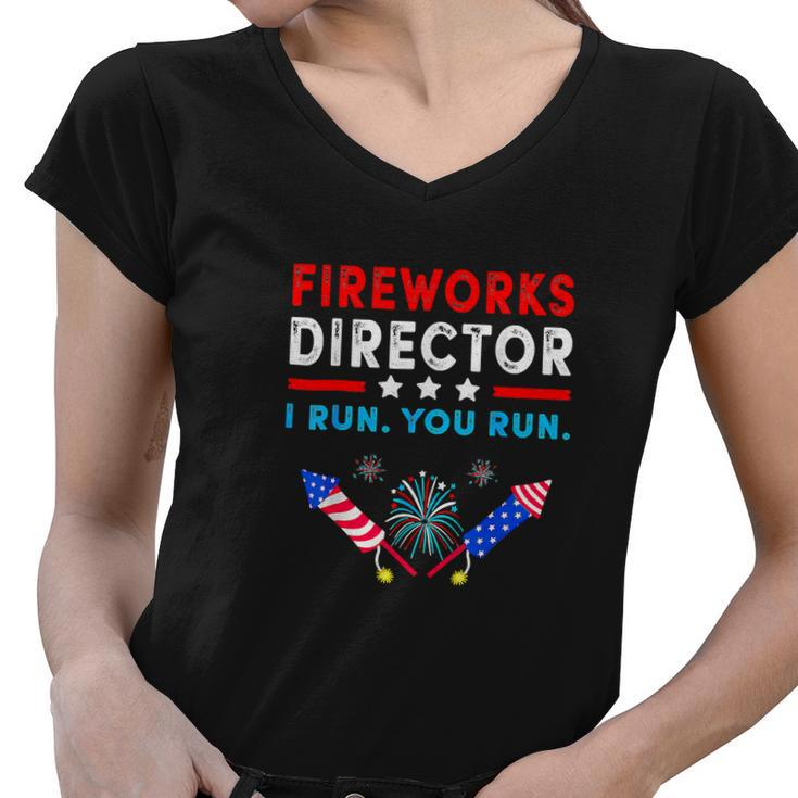 Firework Director Technician I Run You Run Women V-Neck T-Shirt
