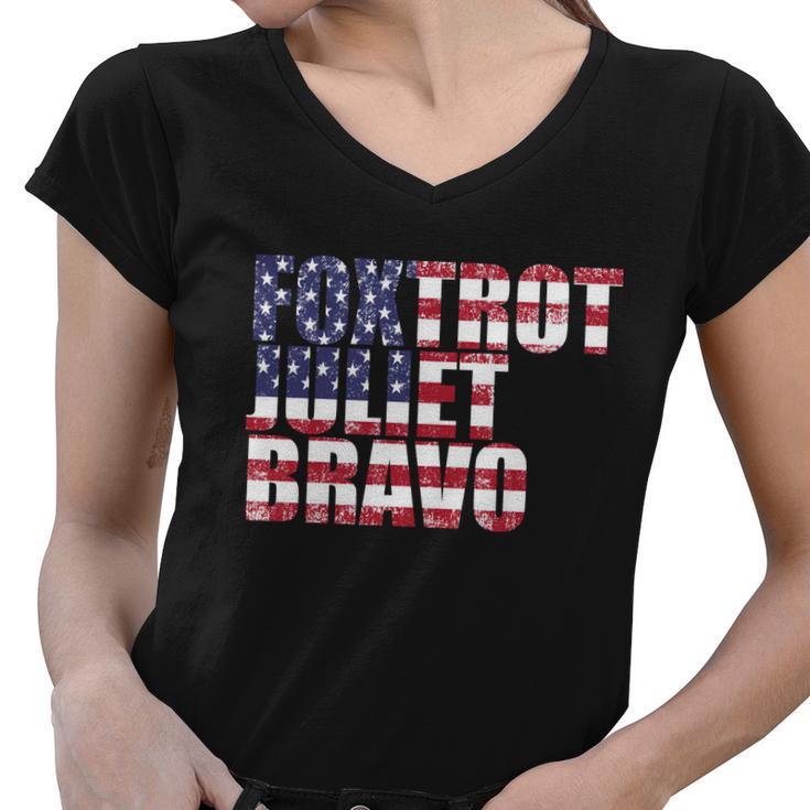 Fjb Foxtrot Juliet Bravo Usa Anti Biden Tshirt Women V-Neck T-Shirt