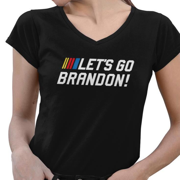 Fjb Lets Go Brandon Tshirt V2 Women V-Neck T-Shirt