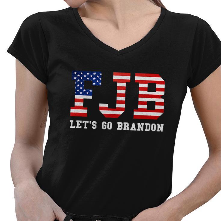 Flag Lets Go Brandon Essential Women V-Neck T-Shirt