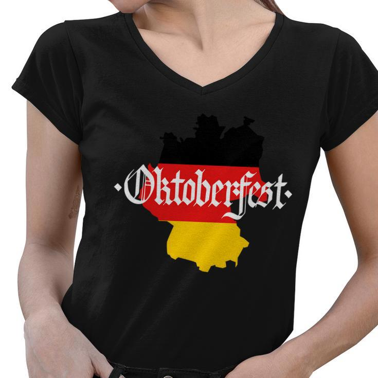 Flag Of Oktoberfest Tshirt Women V-Neck T-Shirt