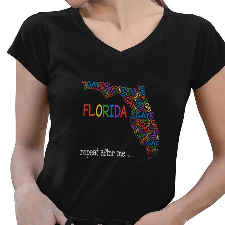 Florida Dont Say Gay Tshirt Women V-Neck T-Shirt