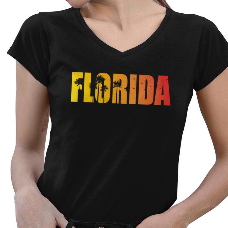 Florida Sunshine Logo Women V-Neck T-Shirt