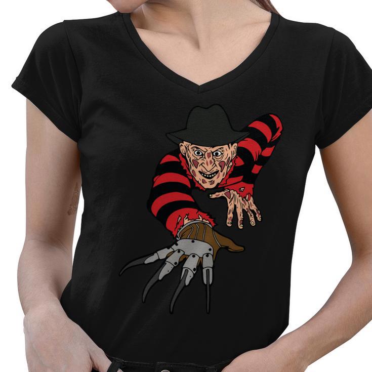 Freddy Creeping At You Tshirt Women V-Neck T-Shirt