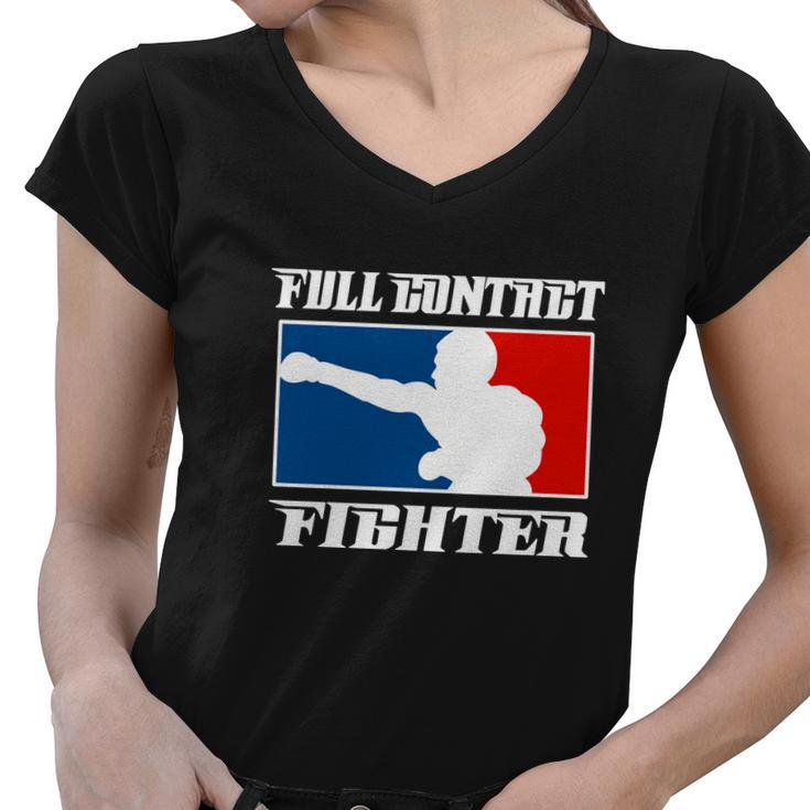 Full Contact Women V-Neck T-Shirt