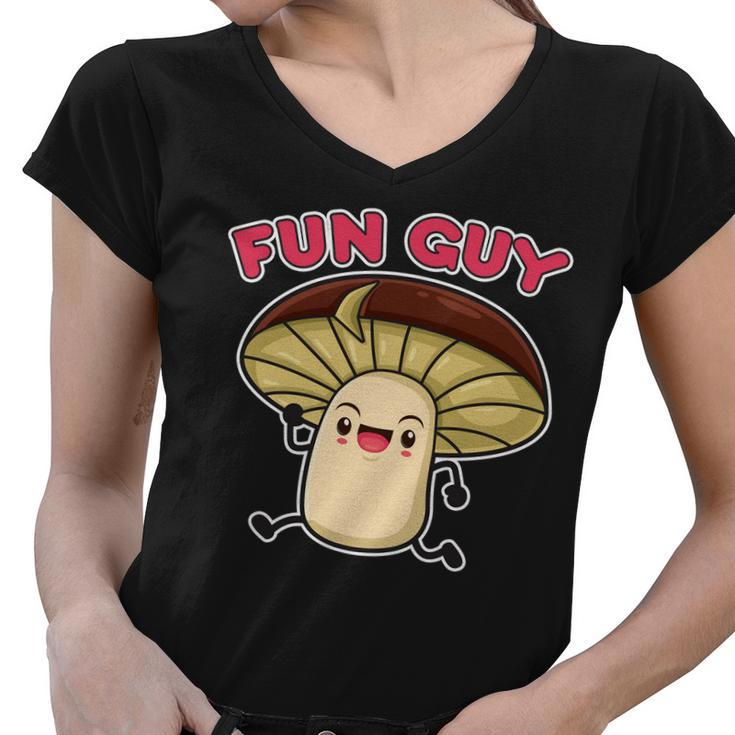 Fun Guy Fungi Mushroom Tshirt Women V-Neck T-Shirt