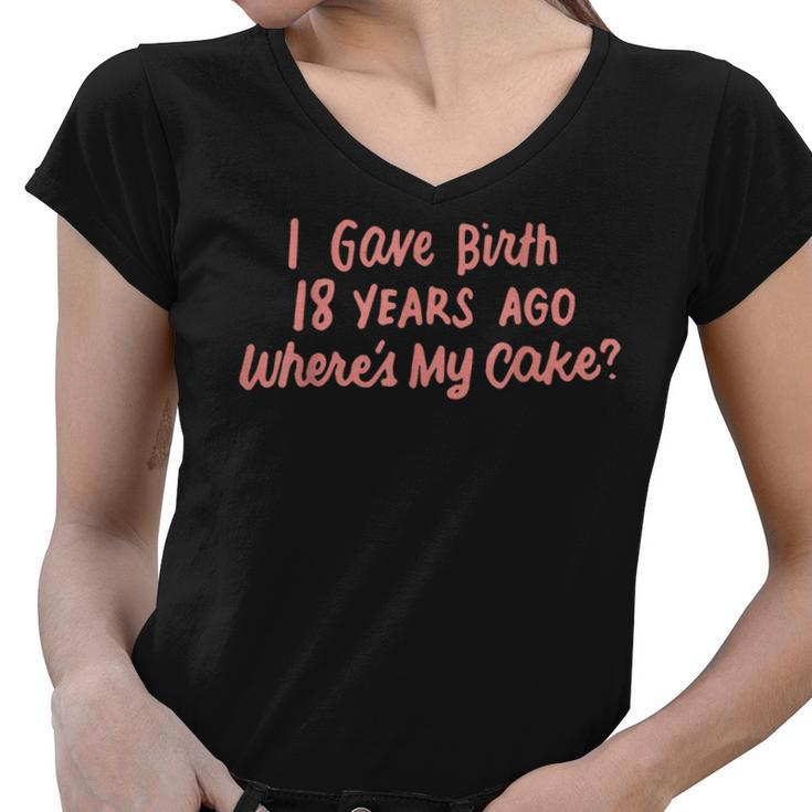 Funny 18Th Birthday For Mom Son Daughter 18 Years Old  Women V-Neck T-Shirt