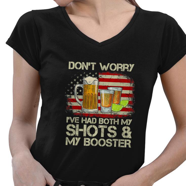 Funny 4Th Of July American Drinking Women V-Neck T-Shirt