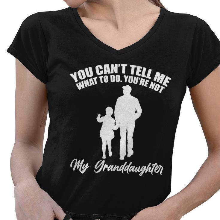 Funny & Cute Granddaughter And Grandfather Tshirt Women V-Neck T-Shirt