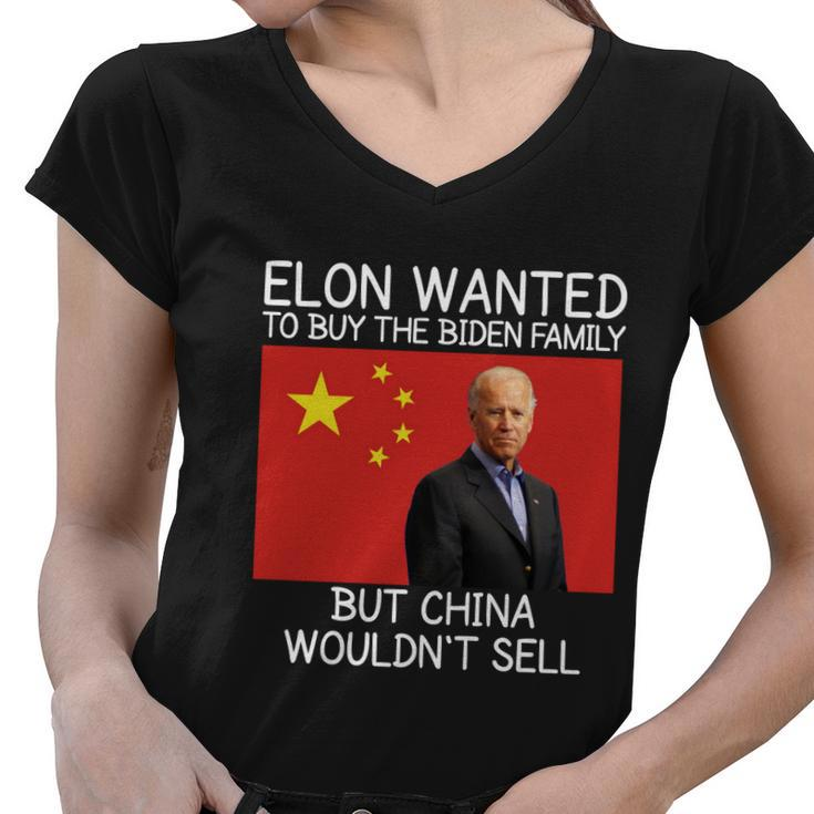 Funny Anti Joe Biden Conservative Republican Political Gift Women V-Neck T-Shirt