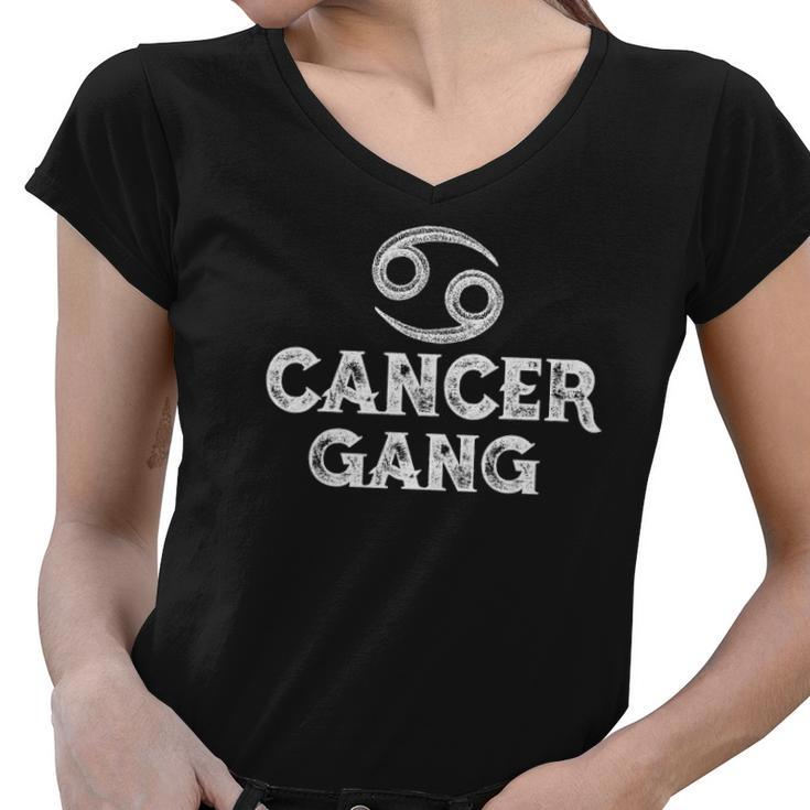 Funny Astrology June And July Birthday Cancer Zodiac Sign Women V-Neck T-Shirt