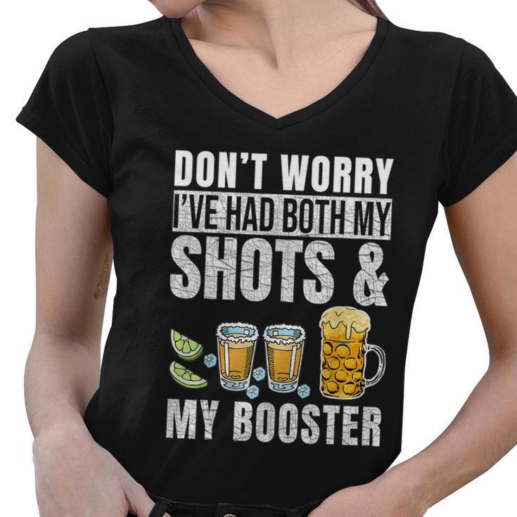 Funny Dont Worry Ive Had Both My Shots And Booster Funny Vaccine Gift Tshirt Women V-Neck T-Shirt