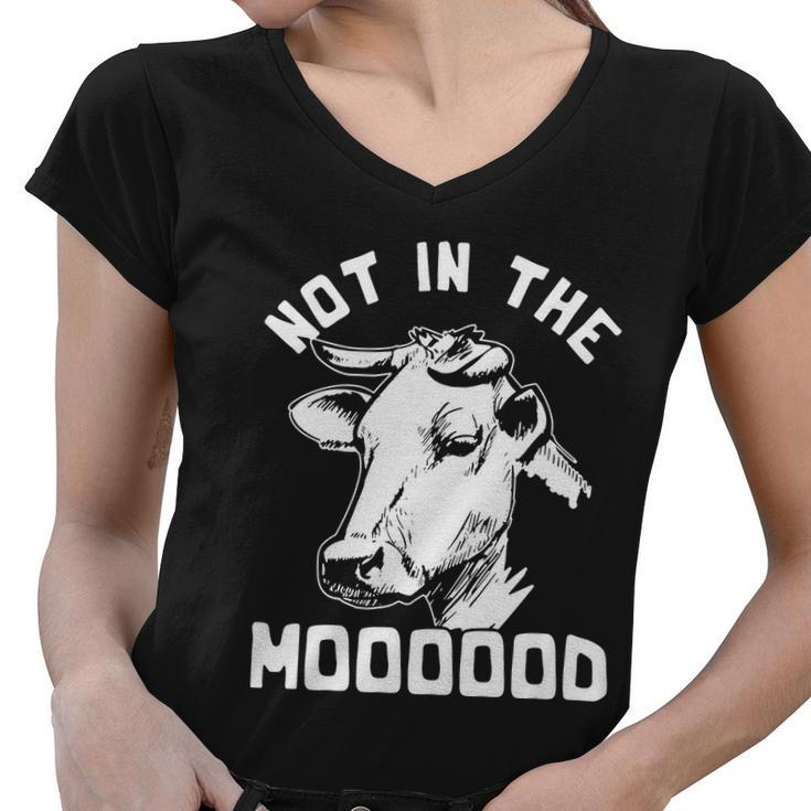 Funny Farm Animal Cow Women V-Neck T-Shirt