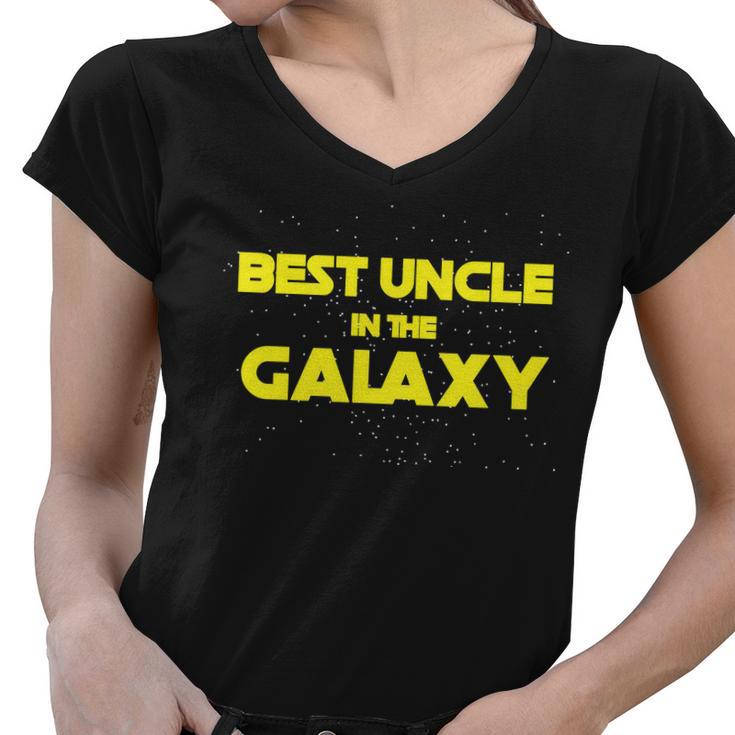 Funny Galaxy Uncle Tshirt Women V-Neck T-Shirt