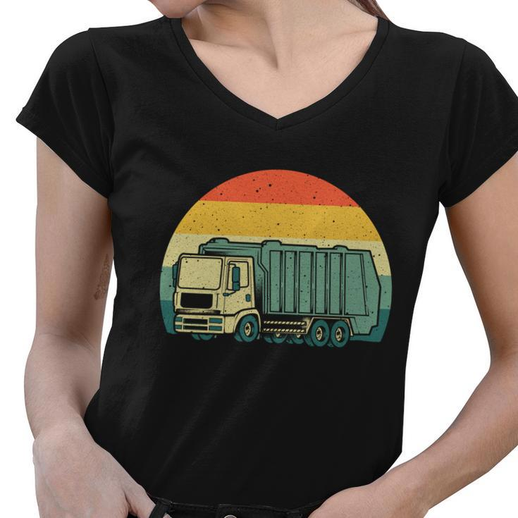 Funny Garbage Truck Design For Kids Men Women Trash Truck Gift Women V-Neck T-Shirt
