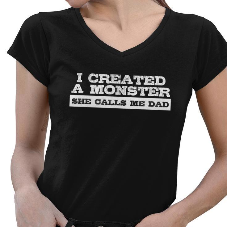 Funny Gift For Dad From Daughter First Fathers Day Cool Gift Women V-Neck T-Shirt