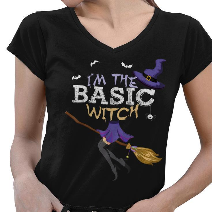 Funny Halloween Im The Basic Witch Matching Group  Women V-Neck T-Shirt